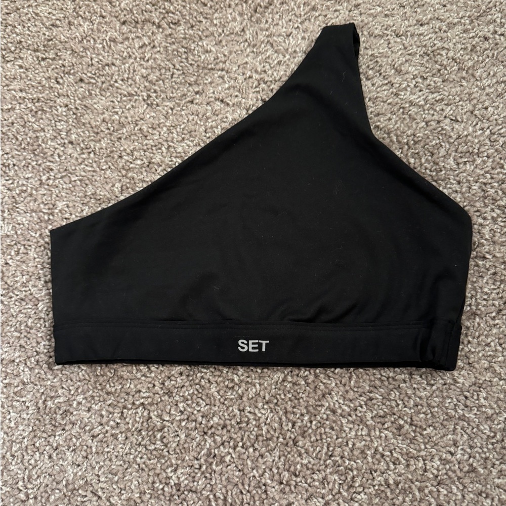 SET ACTIVE ONE SHOULDER SPORTS BRA